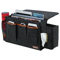 Organizador de armazenamento de tamanho grande Bedside Caddy Zafit cinza escuro