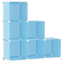 Organizador de armazenamento em cubos AWTATOS Portable Closet Blue 6 Cubes