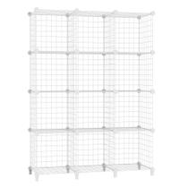 Organizador de armazenamento em cubos AWTATOS Wire Metal 12 Cube White Organizador de armazenamento em cubos AWTATOS Wire Metal 12 Cube White