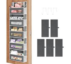 Organizador de armazenamento Over The Door XyVoltic 5 camadas cinza