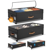 Organizador de Armazenamento para Debaixo da Cama Megapuxin 65 L XXL com Rodas 25 cm Organizador de Armazenamento para Debaixo da Cama Megapuxin 65 L XXL com Rodas 25 cm