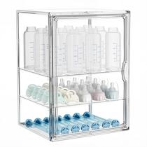 Organizador de armazenamento para mamadeiras HBlife, acrílico transparente extragrande Organizador de armazenamento para mamadeiras HBlife, acrílico transparente extragrande