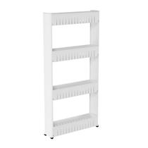 Organizador de armazenamento Rack Lavish Home de plástico de 4 camadas 13x55x102cm Organizador de armazenamento Rack Lavish Home de plástico de 4 camadas 13x55x102cm