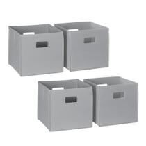 Organizador de armazenamento RiverRidge Folding Grey Cube 27x27x25 cm, conjunto 4