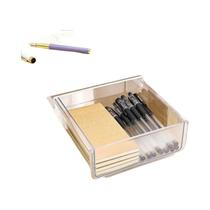 Organizador De Armazenamento Transparente Para Mesa, Suporte Para Material De Escritório E