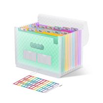 Organizador de arquivos Acordeon ThinkTex 12-Pocket Green