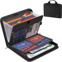 Organizador de arquivos de acordeão ENGPOW à prova de fogo com 13 bolsos A4 Organizador de arquivos de acordeão ENGPOW à prova de fogo com 13 bolsos A4