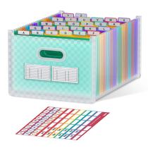 Organizador de arquivos de acordeão ThinkTex 26 Pockets A4/Letter Green