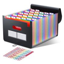 Organizador de arquivos de acordeão ThinkTex, tamanho mensal de 26 bolsos