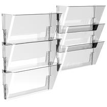 Organizador de arquivos de bolso de parede Storex Letter/A4, pacote com 6 unidades, transparente