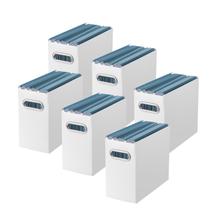Organizador de arquivos de papelão dobrável Oterri 31x13x25 cm, pacote com 6 Organizador de arquivos de papelão dobrável Oterri 31x13x25 cm, pacote com 6
