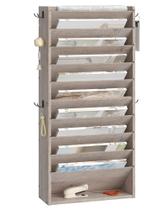 Organizador de arquivos de parede CHOEZON 10-Tier Hanging Greige MWJ03FH Organizador de arquivos de parede CHOEZON 10-Tier Hanging Greige MWJ03FH