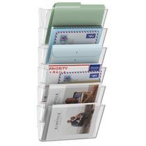 Organizador de Arquivos de Parede MINDEPOT com 6 Bolsos em Acrílico Transparente Organizador de Arquivos de Parede MINDEPOT com 6 Bolsos em Acrílico Transparente