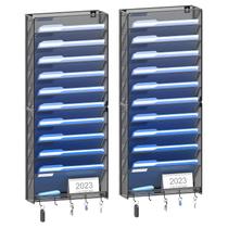 Organizador de Arquivos de Parede OUTWOLF com 12 Níveis e Ganchos, Kit com 2 Organizador de Arquivos de Parede OUTWOLF com 12 Níveis e Ganchos, Kit com 2
