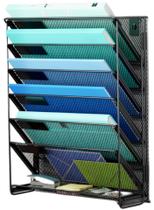 Organizador de arquivos Kuntine.B, 7 camadas, parede vertical preta, pacote com 1 pacote