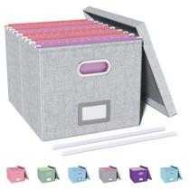 Organizador de arquivos Oterri Letter File Storage Cinza-Branco