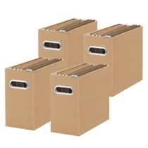 Organizador de arquivos Oterri, pacote com 4 caixas dobráveis tamanho carta