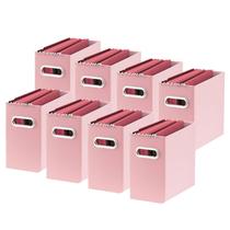 Organizador de arquivos Oterri, pacote com 8, rosa, dobrável, 31x13x25 cm