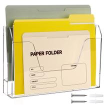 Organizador de arquivos para pendurar na parede DINGHUO Acrylic 2 Tier Clear Organizador de arquivos para pendurar na parede DINGHUO Acrylic 2 Tier Clear