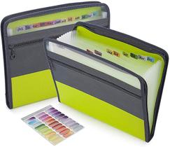 Organizador de Arquivos Wokex com 13 Bolsos - Pasta Expansível para Documentos
