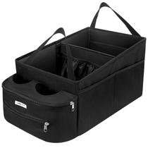Organizador de assento de carro FunNy Elf com divisórias e 4 porta-copos