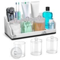 Organizador de bancada de banheiro TuCao Marble com suporte para escova de dentes Organizador de bancada de banheiro TuCao Marble com suporte para escova de dentes
