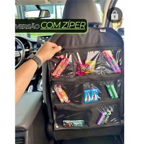Organizador de Banco COM ZÍPER Para Motorista UBER 99 Porta Objetos de Banco Carro