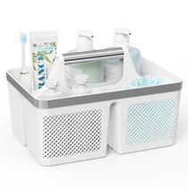 Organizador de banheiro portátil Shower Caddy BYUNER branco/prata