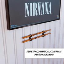 Organizador de Baquetas para Parede Quarto Estúdio Expositor