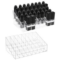 Organizador de batom e maquiagem Hedume, 40 slots, acrílico, pacote com 2