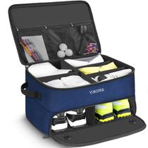 Organizador de baús de golfe YOREPEK, resistente de armazenamento de 2 camadas, azul