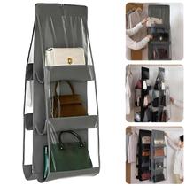 Organizador De Bolsas cabide Para Guarda Roupa Com 6 Nichos Suporte Cabideiro Multiuso Organizadora de Closet Sapato Bolsa Roupas Cabide Para Pendurar