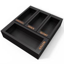 Organizador de bolsas de armazenamento DALSHABET Bamboo para gaveta de cozinha Organizador de bolsas de armazenamento DALSHABET Bamboo para gaveta de cozinha