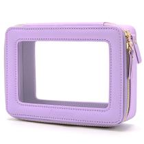 Organizador de bolsas de maquiagem Aveniee Clear Lilac para mulheres