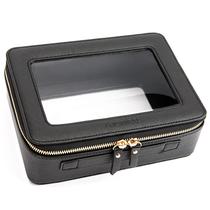 Organizador de bolsas de maquiagem Aveniee Clear Portable Travel Black