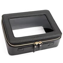 Organizador de bolsas de maquiagem Aveniee Clear Portable Travel Black