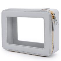 Organizador de bolsas de maquiagem Aveniee Clear Waterproof Blue para mulheres