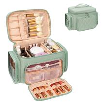 Organizador de bolsas de maquiagem Bagmoly Large Green Nylon Travel Organizador de bolsas de maquiagem Bagmoly Large Green Nylon Travel