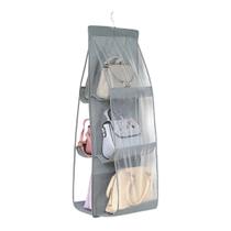 Organizador De Bolsas Para Guarda Roupa Cabide Separador Armário Suspenso Transparente