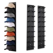 Organizador de Bone Chapeu Kit 2 Uni Gancho Parede Porta Armario Closet Entrada Expositor Adesivo Casa Sala Quarto