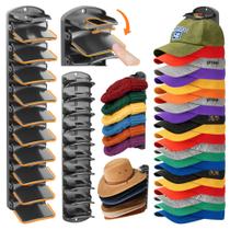 Organizador de Bonés BRUBEQO com 40 Capacidades e Presilhas de Mola - Kit com 2 Unidades