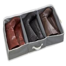 Organizador De Botas Cano Longo Debaixo Da Cama Sapateira Dobrável Portátil Com Zíper Alça Visor TNT Guarda Roupa Baú Bo Organizador De Botas Cano Longo Debaixo Da Cama Sapateira Dobrável Portátil Com Zíper Alça Visor TNT Guarda Roupa Baú Bo