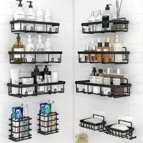 Organizador de Box para Banheiro Liuoud Preto, Kit com 10 Peças Organizador de Box para Banheiro Liuoud Preto, Kit com 10 Peças