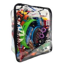 Organizador de Brinquedo Grande Bloco de Montar Carrinho Boneca PVC impermeável Resistente Robusto C/Alça