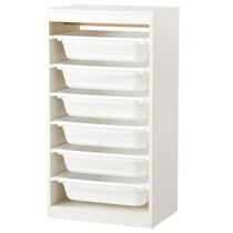 Organizador de Brinquedos Beright com 6 Caixas Brancas - Sistema de Armazenamento Combinado
