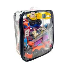 Organizador de Brinquedos Bloco Montar Carrinhos Bonecas C/Zíper PVC Imperméavel