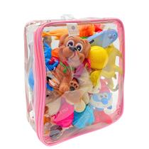 Organizador de Brinquedos Bloco Montar Carrinhos Bonecas C/Zíper PVC Imperméavel