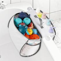 Organizador de brinquedos de banho Cathyeen Saddle Shape 2 compartimentos cinza