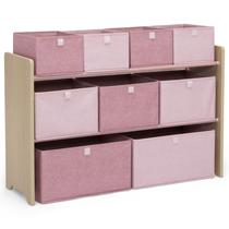 Organizador de brinquedos Delta Children GapKids Blush/Natural com 9 caixas