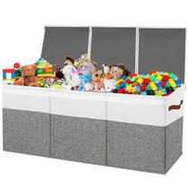 Organizador de Brinquedos Grande Toy Box Chest Storasier - Cinza